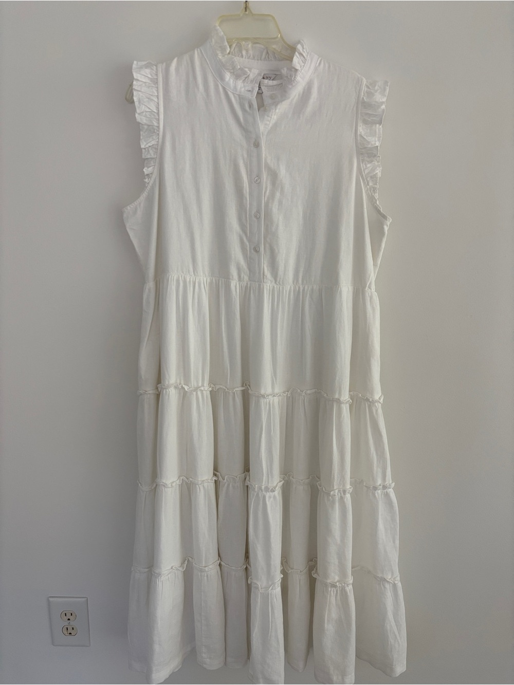 White linen dress